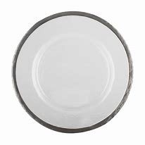 Silver Rim Glass Charger