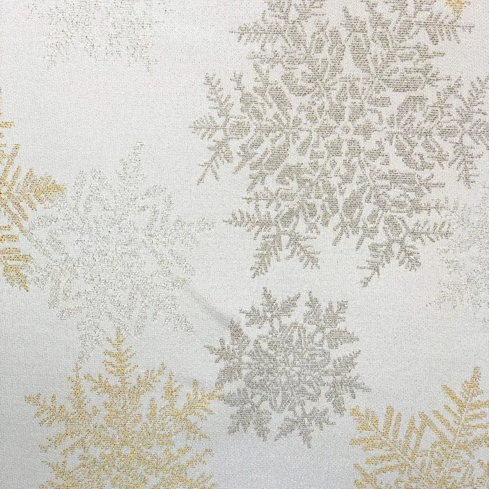 Silver + Gold Snowflake Metallic Jacquard Napkins