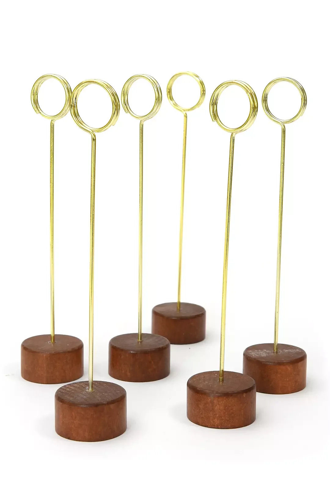 Tall Gold Wood Base Table Number Holder