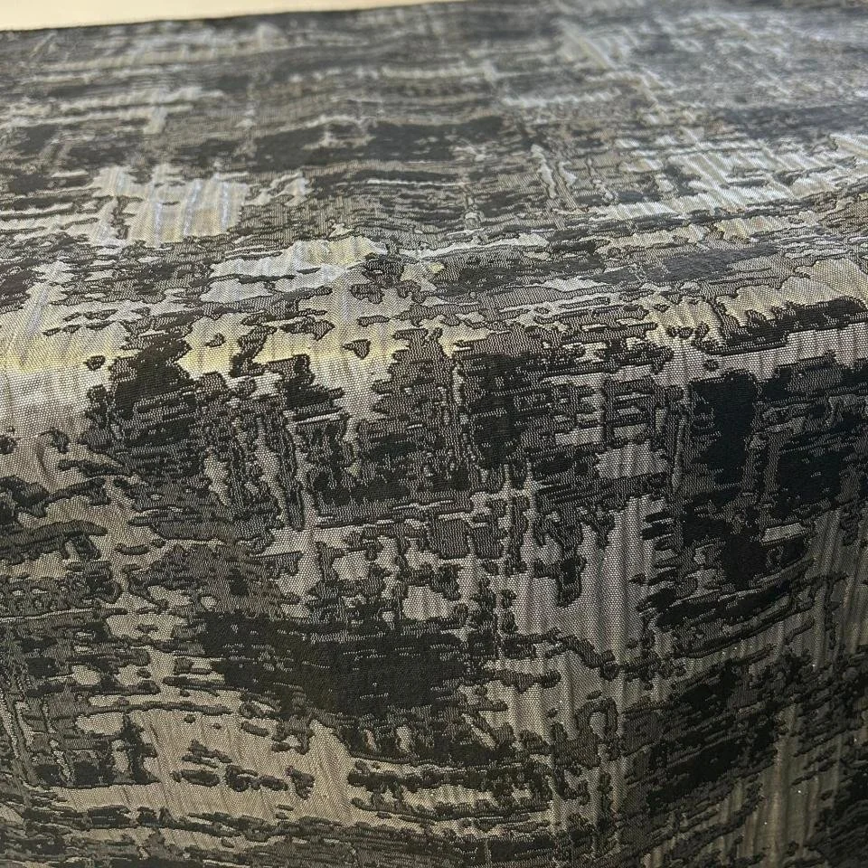 Black + Silver Jacquard Napkins