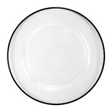 Black Rim Glass Charger