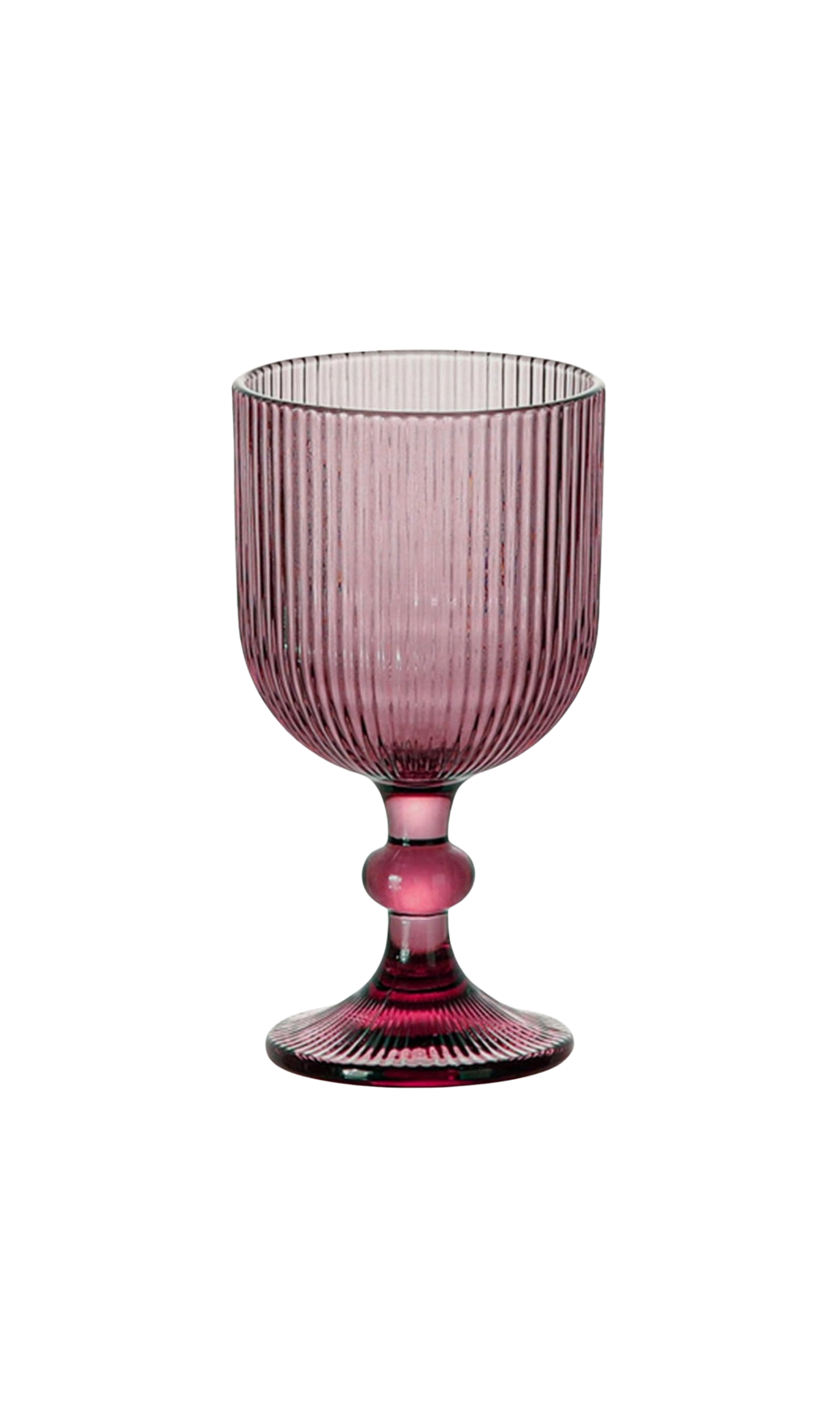 Purple Ribbed Goblet