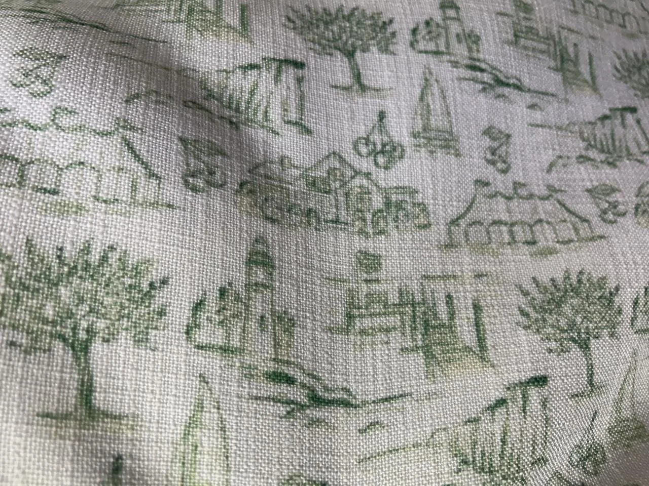 Sage Door County Toile Table Linen