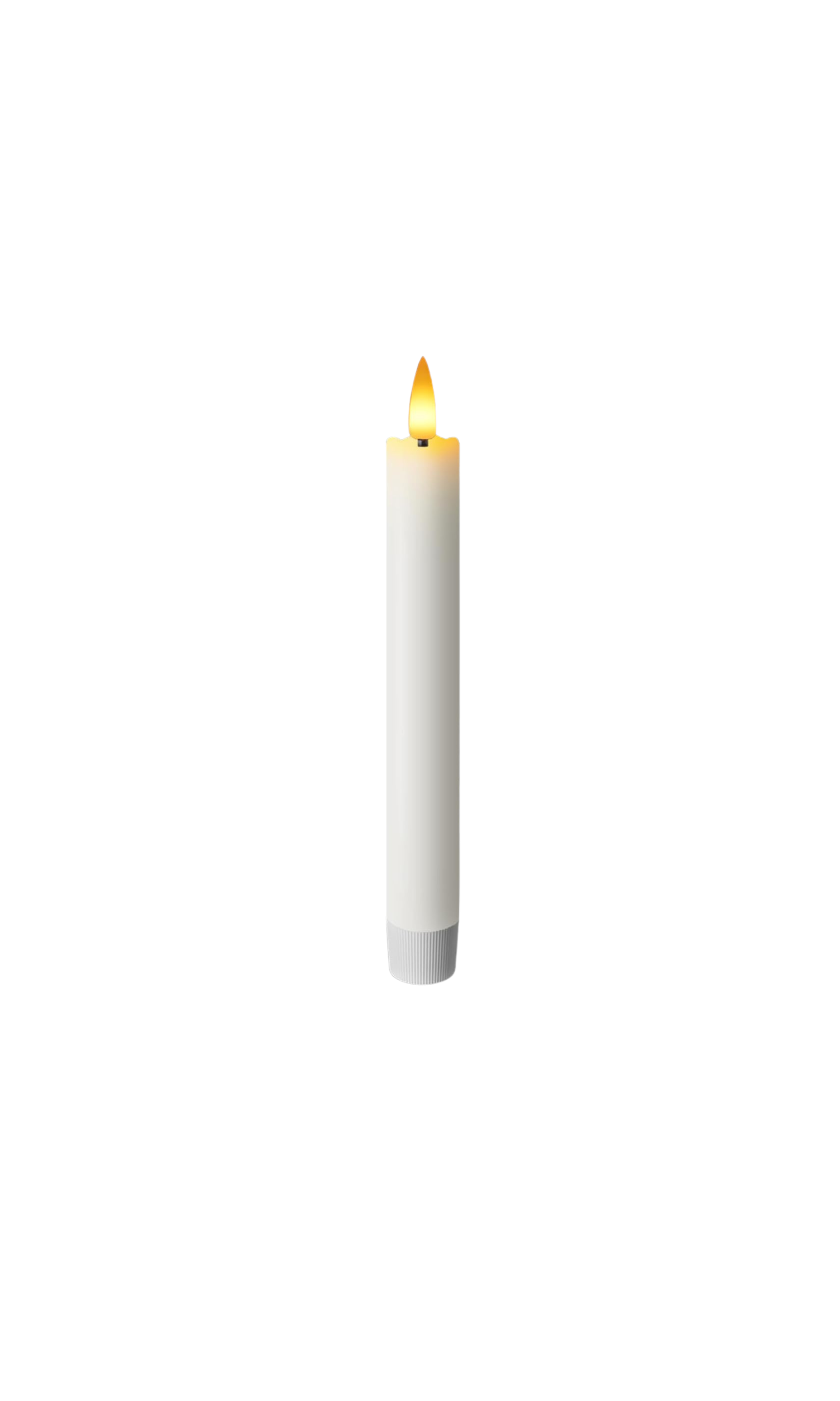 6" LED White Taper Candle