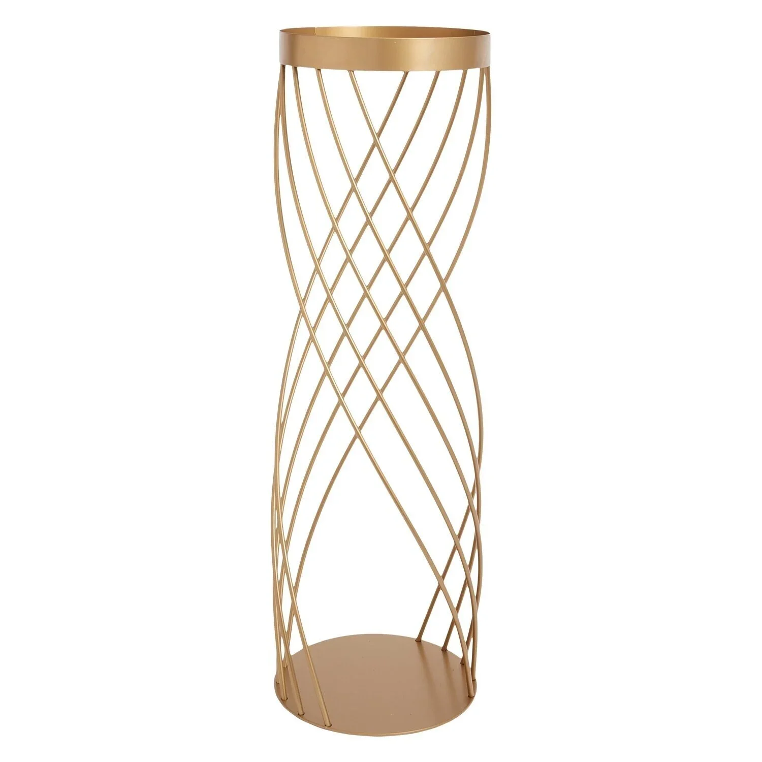 38" Gold Spiral Plant Stand