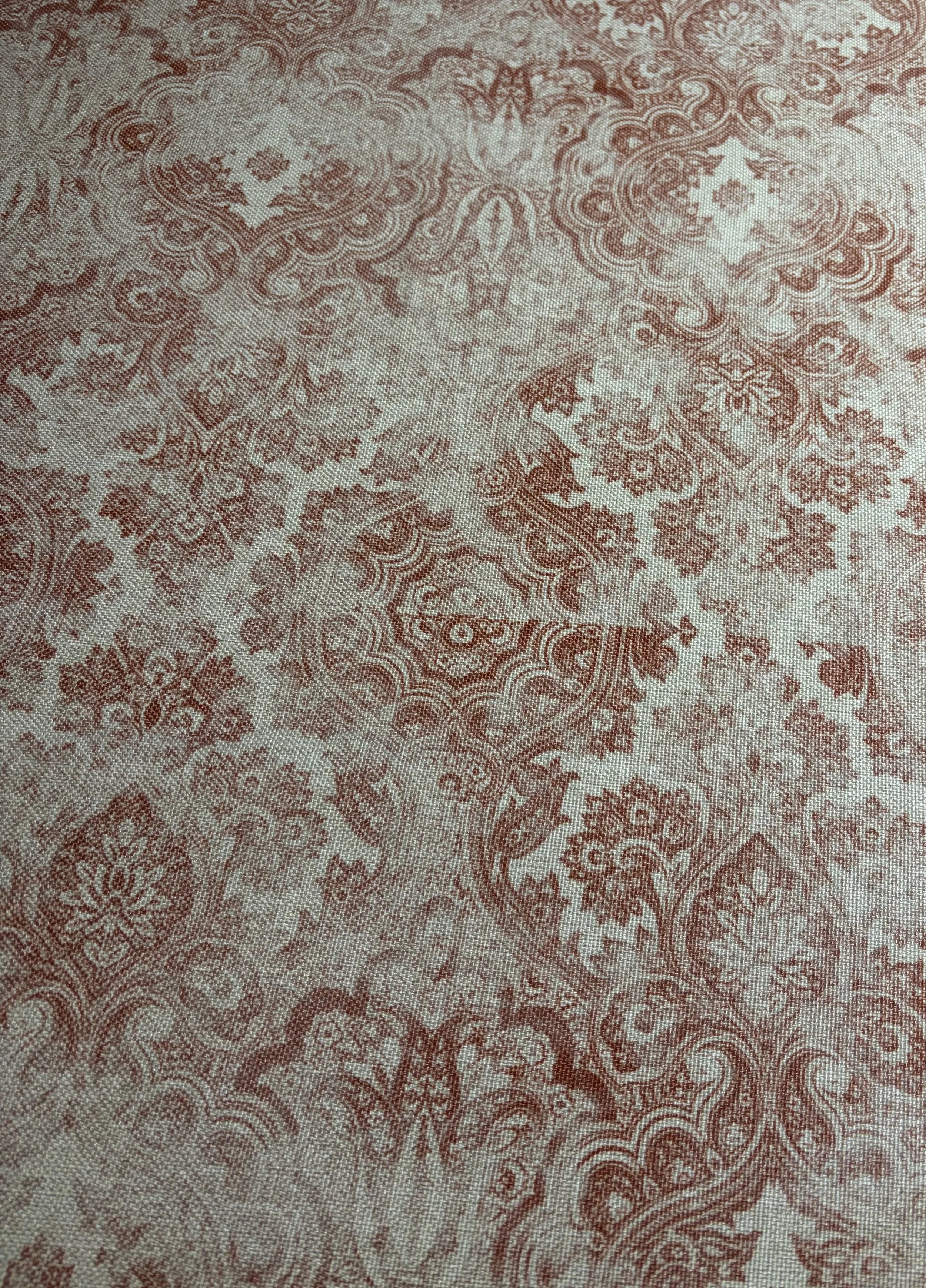 Terra Cotta Salaam on Flax Table Linen