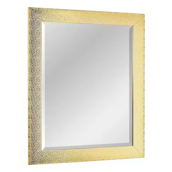 Textured Frame Gold Mirror