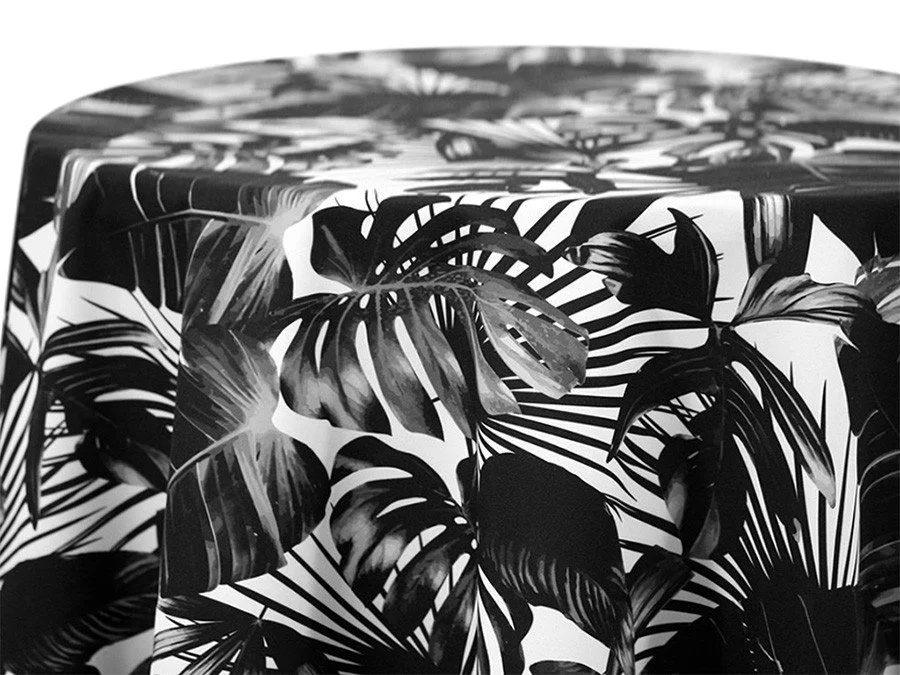 Black + White Palm Napkins