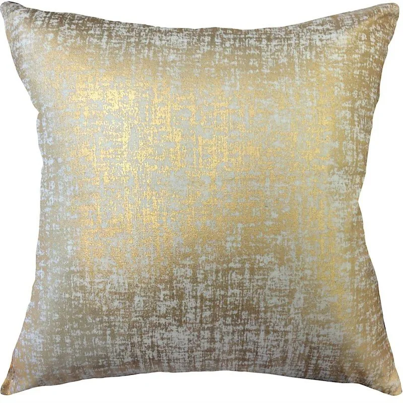 Gold Metallic Foil Throw Pillow