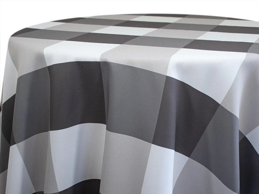Grey Big Plaid Table Linen