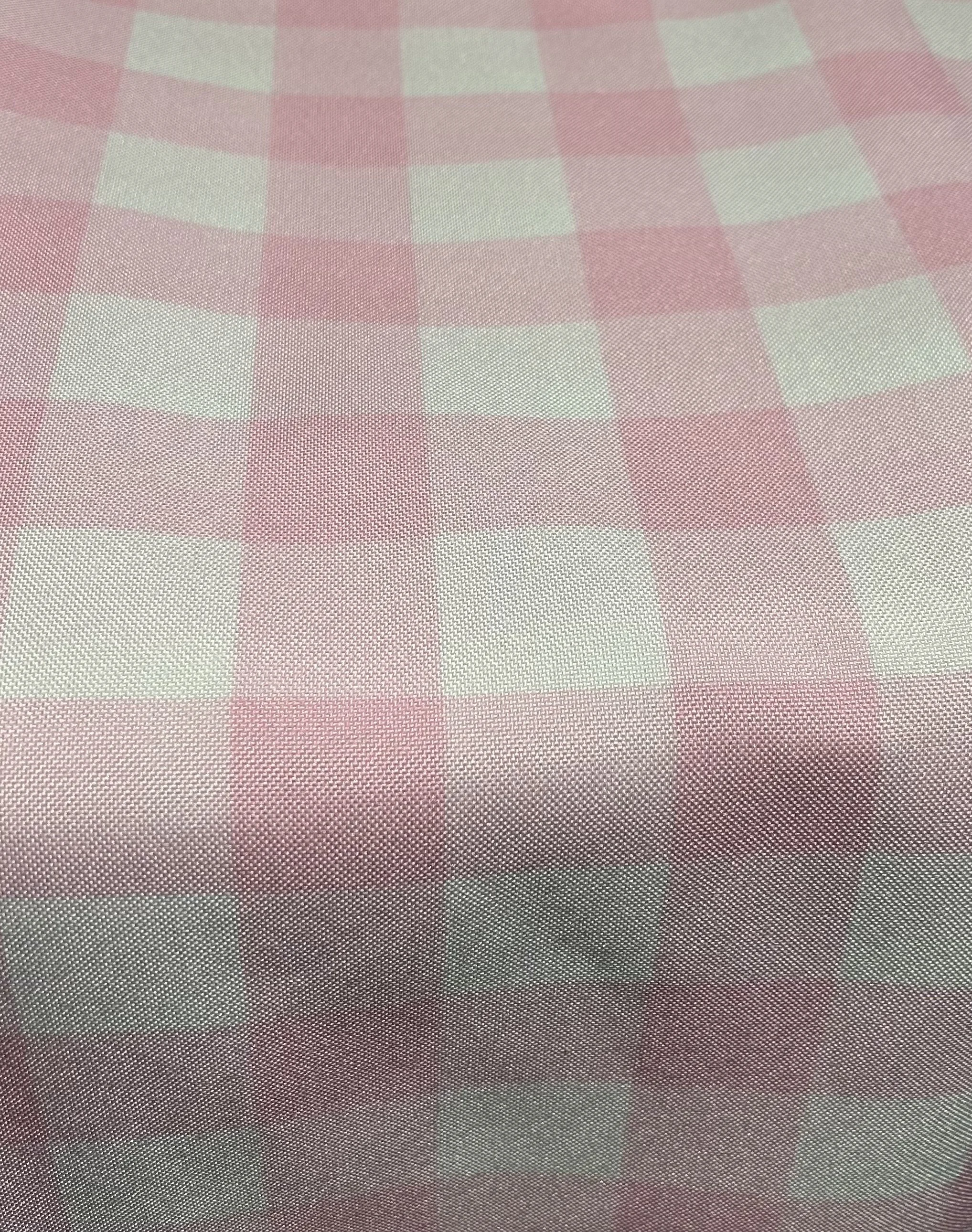 Light Pink Buffalo Check Table Linen