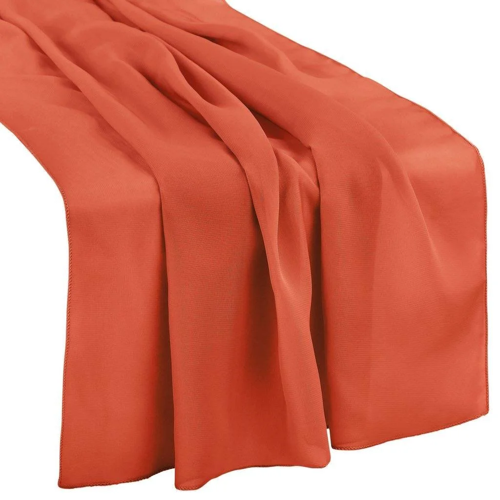 Rust Chiffon Table Runners