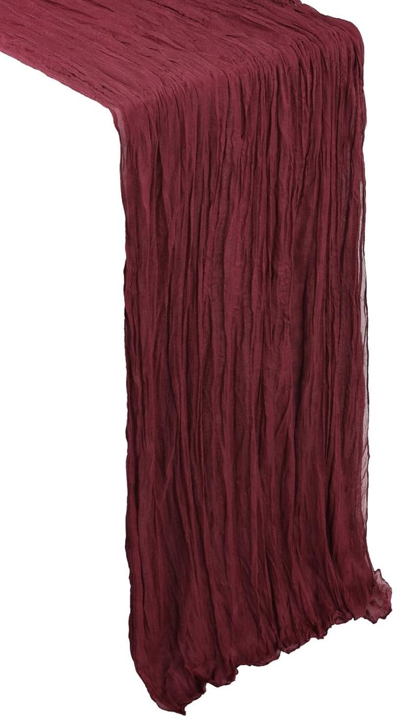 Burgundy Cheesecloth Table Runner