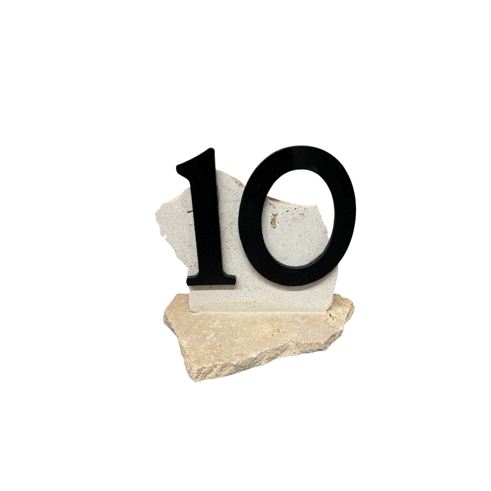 Black and Stone Table Number (1-19)