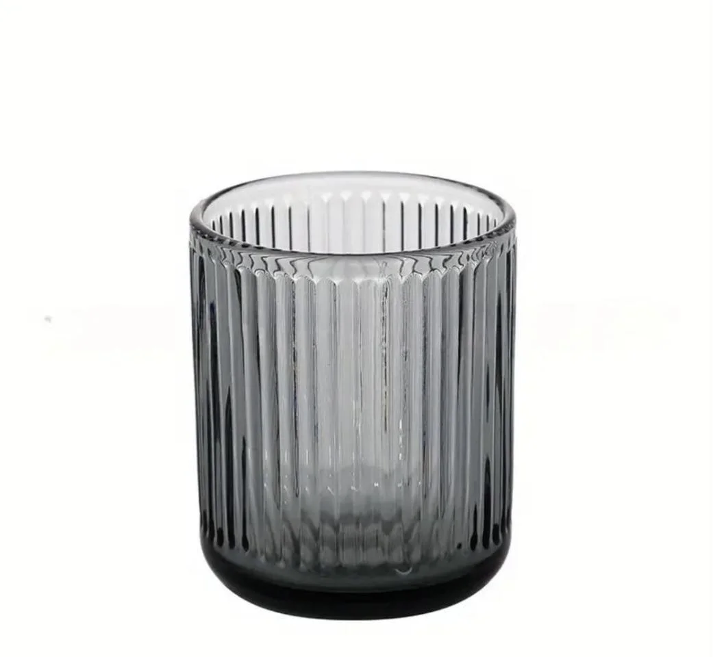 Black Ribbed Votive