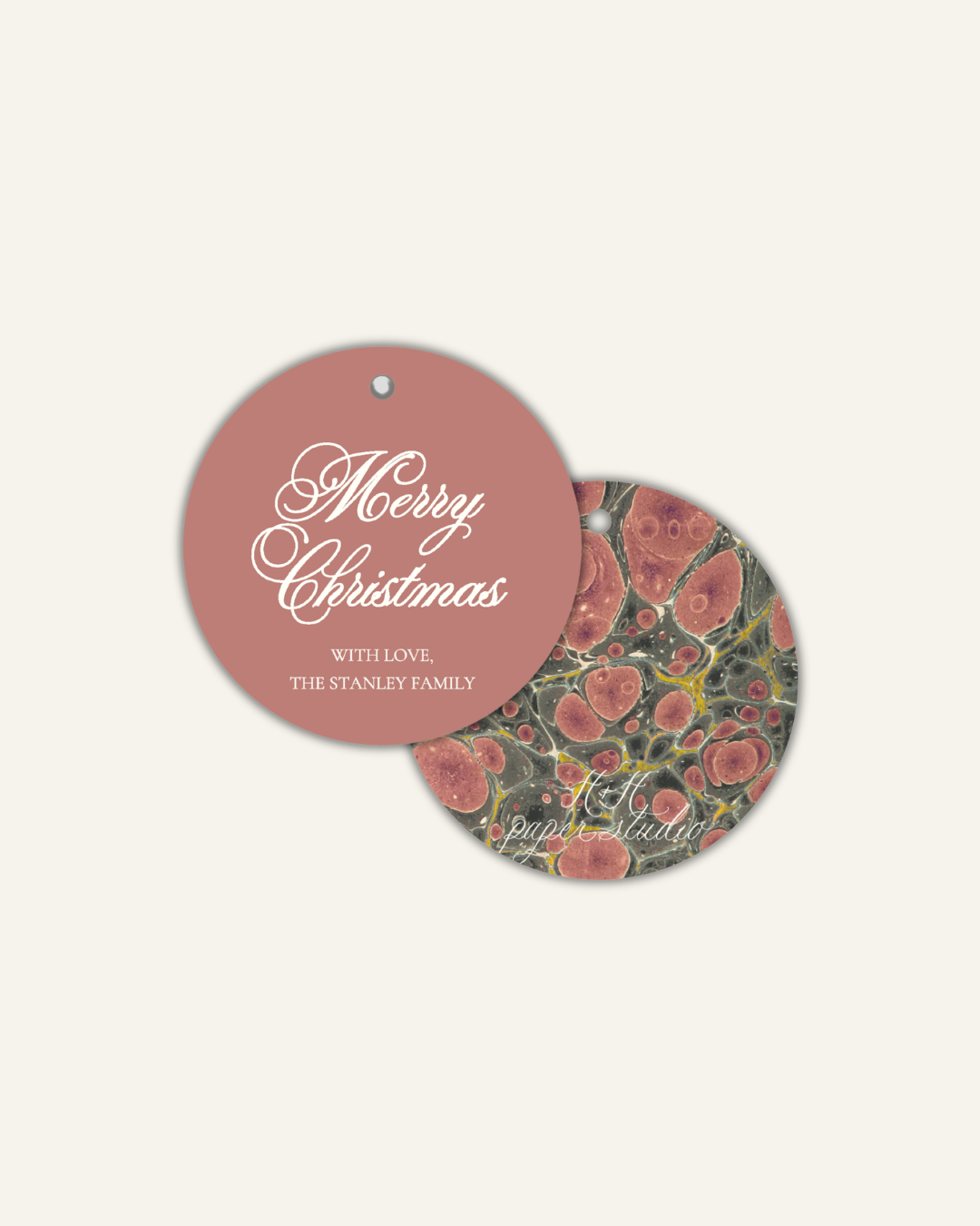 Winterberry Marble Gift Tags
