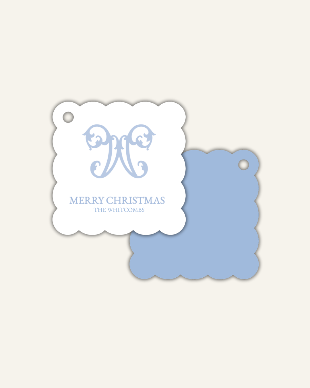 Classic Monogram Wavy Gift Tags