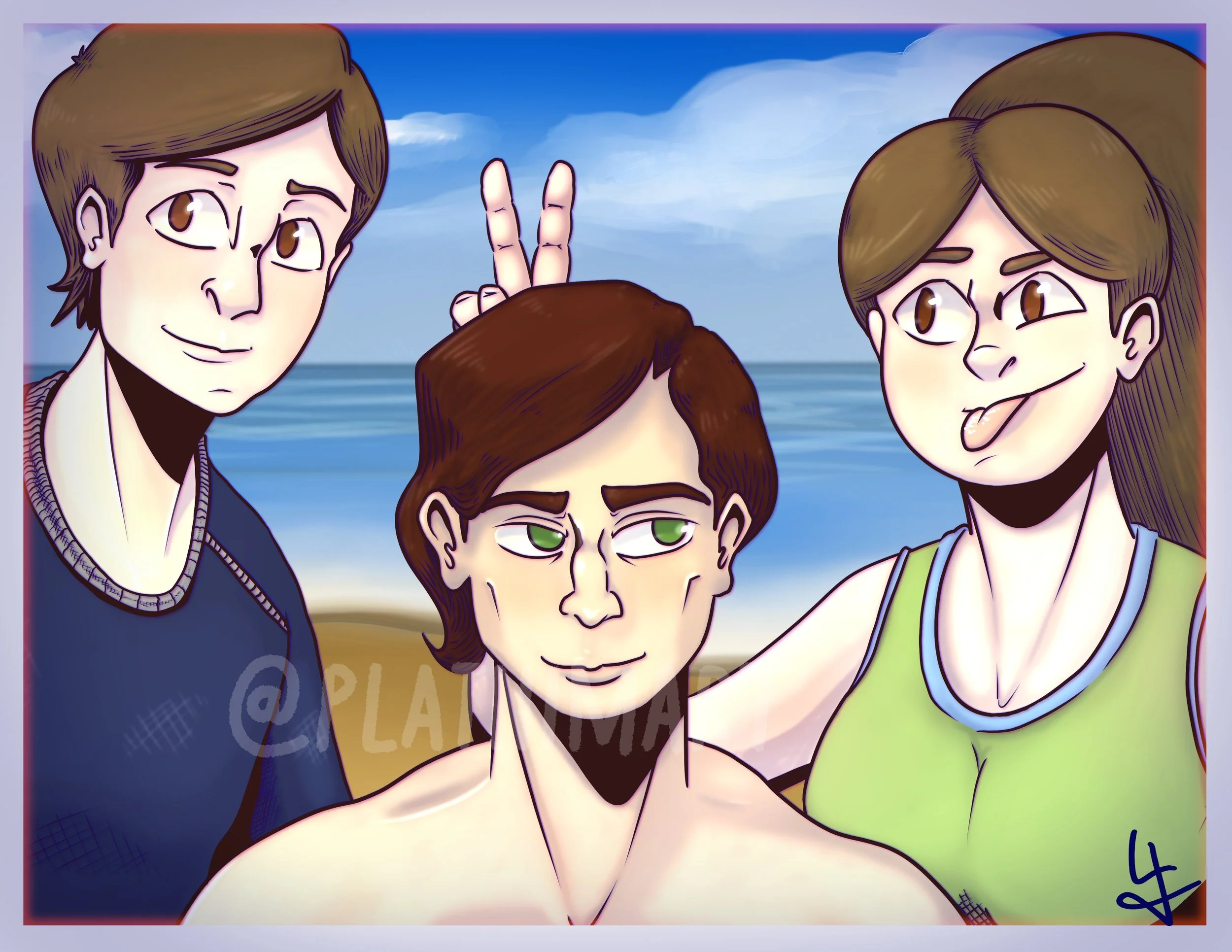 Inspired by @modernariescartoons and their Art Challenge "Beach Buddies", I decided to draw my own original characters enjoying a day at the beach!
If you want to participate in the art challenge, check out their Instagram. Also, rip me dra