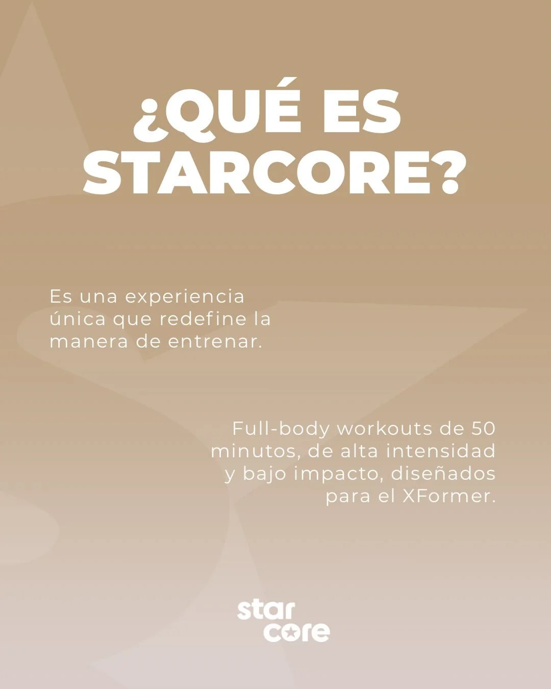 El Starcore Method 🩷

En Starcore, cada movimiento tiene intenci&oacute;n.

Nuestro m&eacute;todo combina pilates y entrenamiento de fuerza para trabajar con control, resistencia y tensi&oacute;n constante.

Movimientos lentos, precisos y consciente