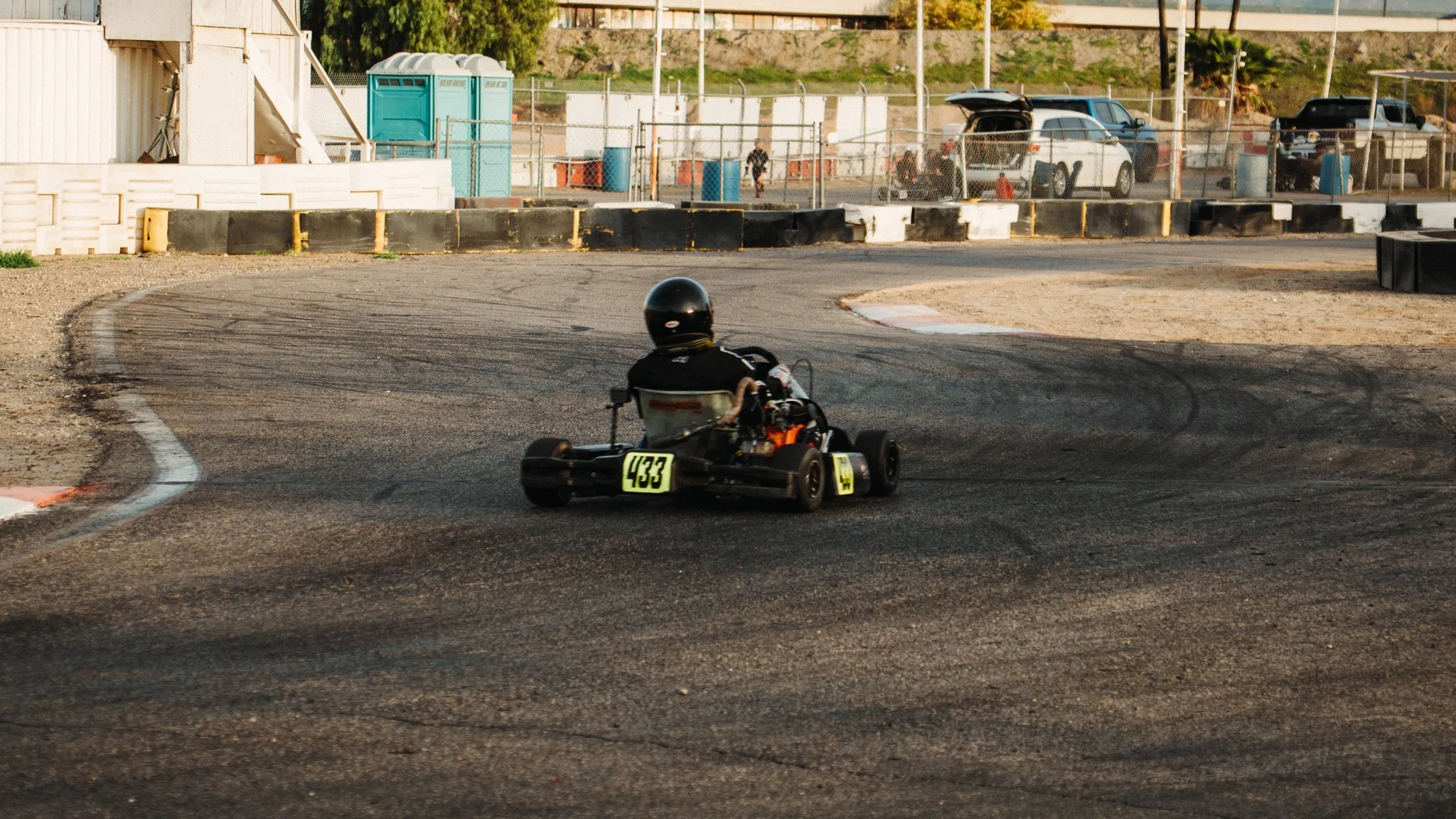 Carbon x Chrome driving cadet kart number 433