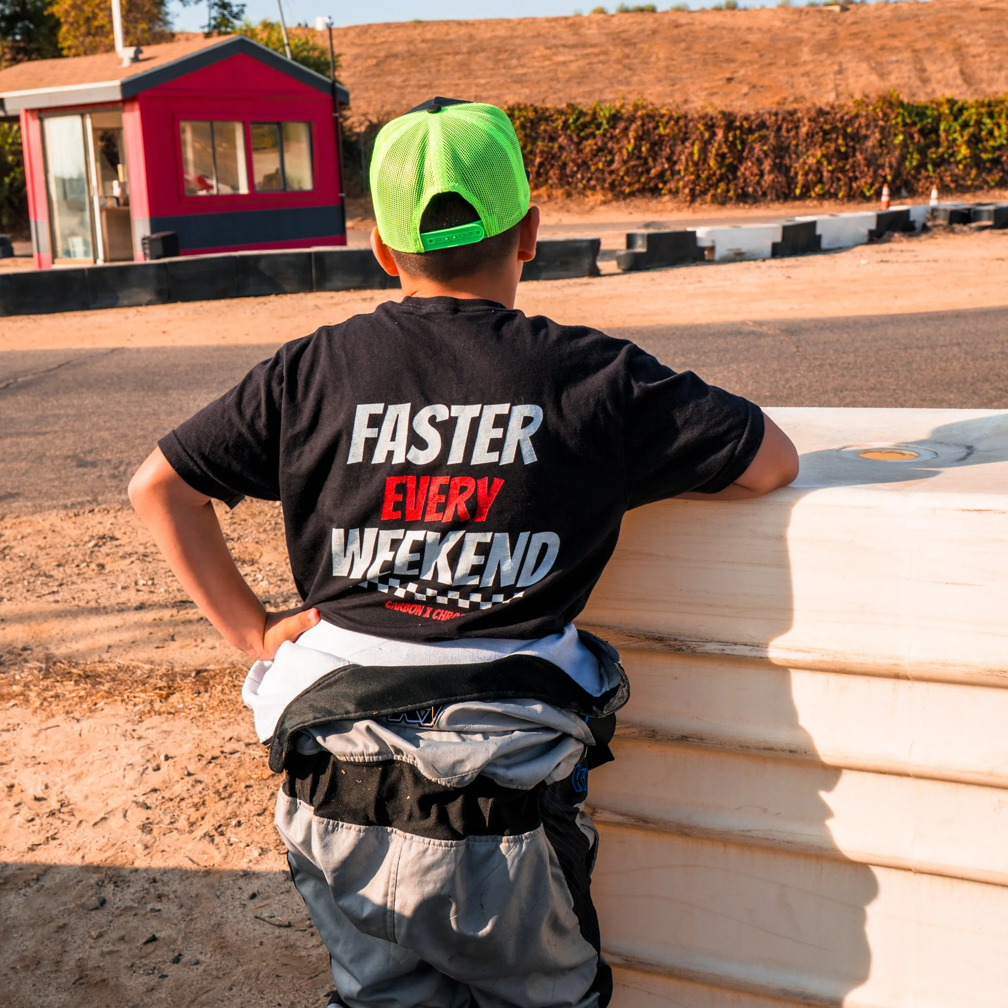 Faster Every Weekend Racing T-Shirt | Carbon x Chrome
