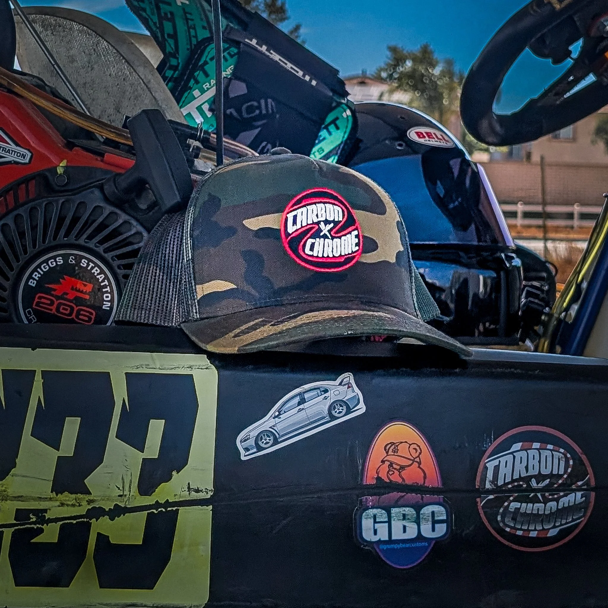 Camo Carbon X Chrome Hat