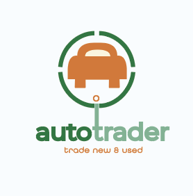 AutoTrader logo with a car inside a targeting scope and the text 'auto trader' and 'trade new & used'.