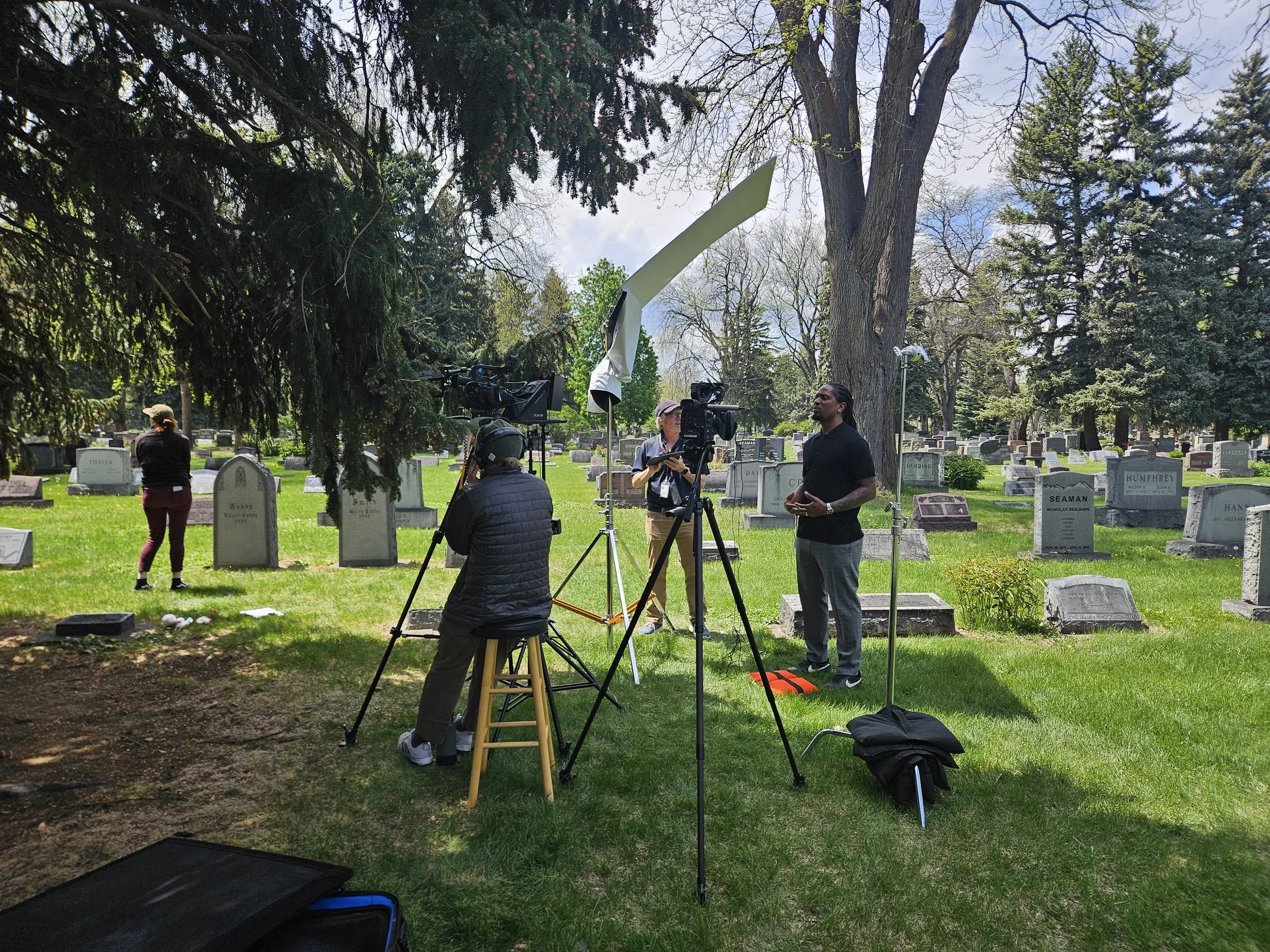 On set for Full Story Fort Collins. Click the photo watch the final result on YouTube (7.5 minutes)!