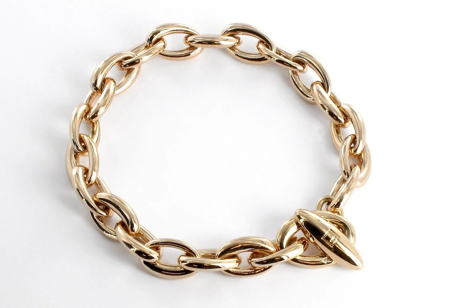  Smycken 
Chubby – kraftigt armband med bulliga länkar i 18K rödguld.