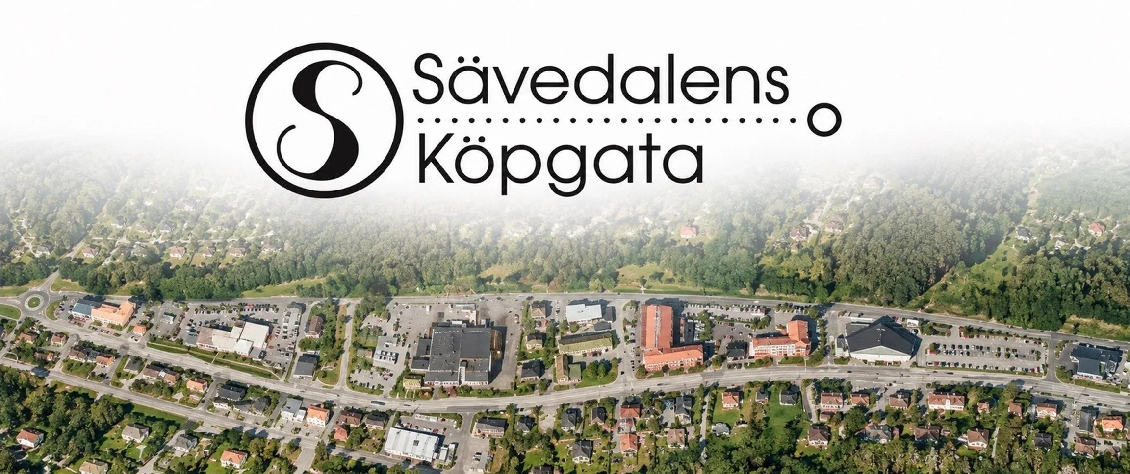 Sävedalens Köpgata och Göteborgsvägen i Sävedalen.