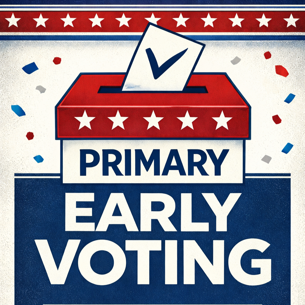 First Day of Early Voting for Primary Election