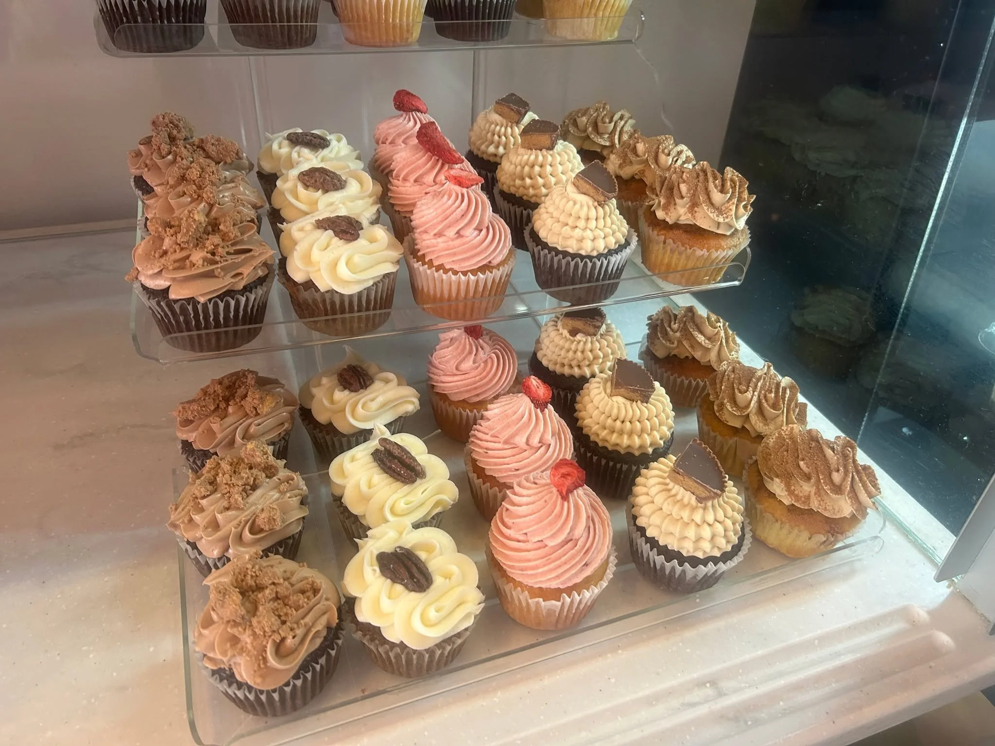 $2.50 Cupcake day!

Flavors:
Malted Milk,
Carrot,
Berries and Cream,
Reese's PB Cup,
GF Friendly Tiramisu