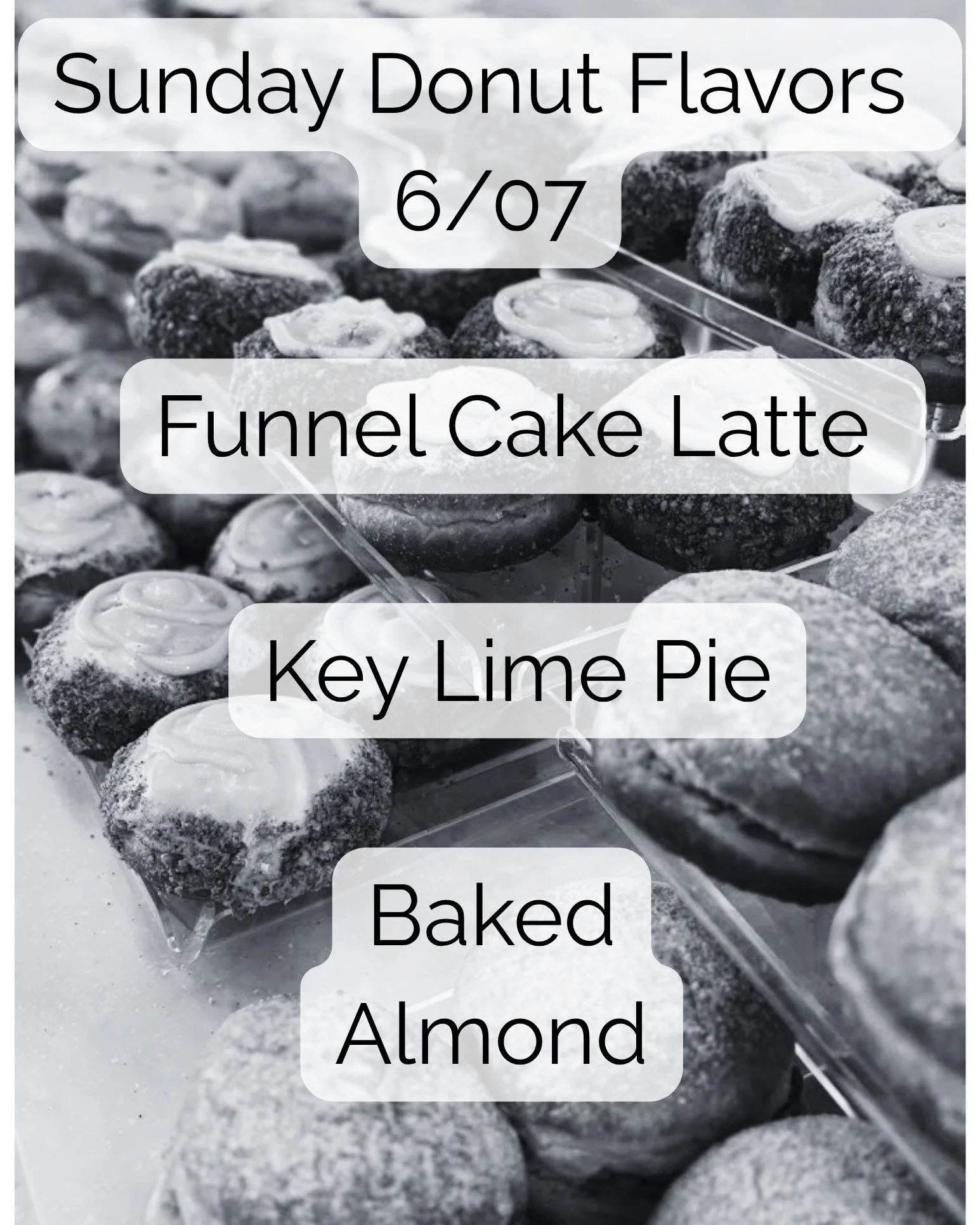 Well friends, there's only 3 more donut Sundays left!  Here's what we have cooking for you this coming weekend!  If you could create your very own dream donut, what flavor would it be? 

How to order:
Email us at meringuelacrosse@gmail.com
We check e