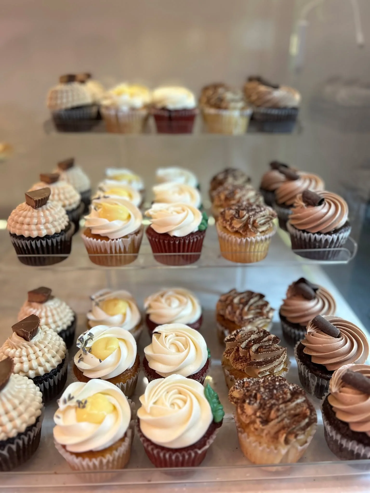 Cupcake Tuesday! $2.50 cupcakes today!

Today's flavors:
Reese's PB Cup,
Lemon Lavender,
Red Velvet,
Tiramsu,
GF Friendly Chocolate Cream