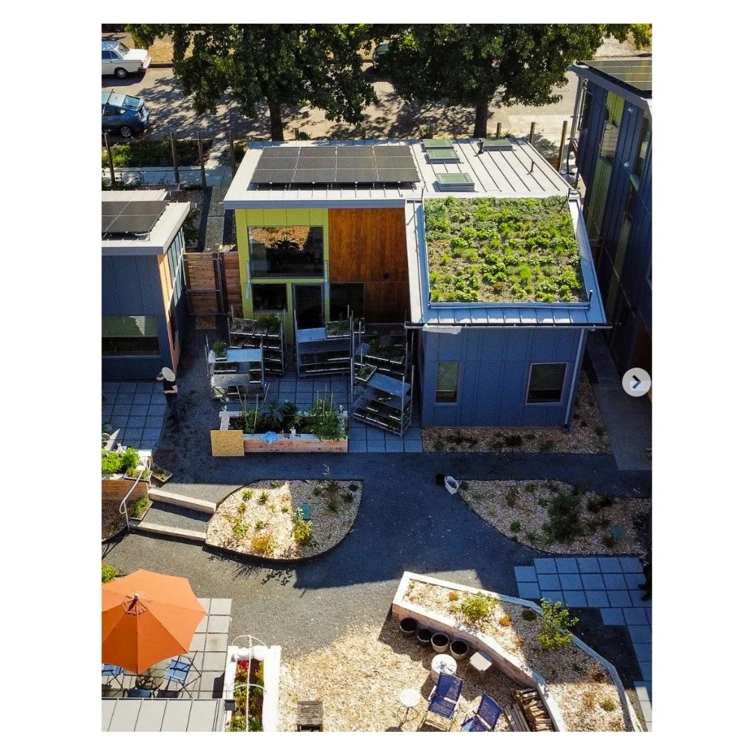 Every roof has a story. This one? A creative collab between @constructiveform +Verda. 

An age in place community with your girlfriends but with greenroofs. 👯&zwj;♀️🌿

Sustainability meets functionality &amp; style 🪴

#Verda
#LiveroofNorthWest
#Li