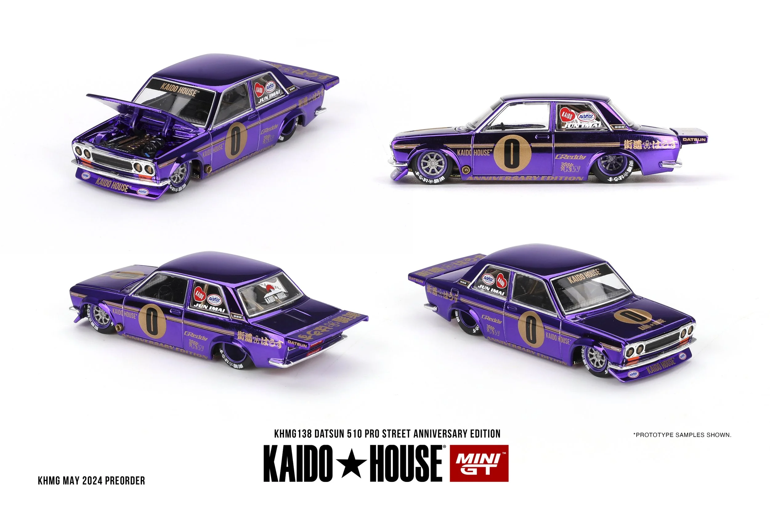 Kaido House x Mini GT Datsun 510 Pro Street Anniversary Edition Model 138 (Sealed)