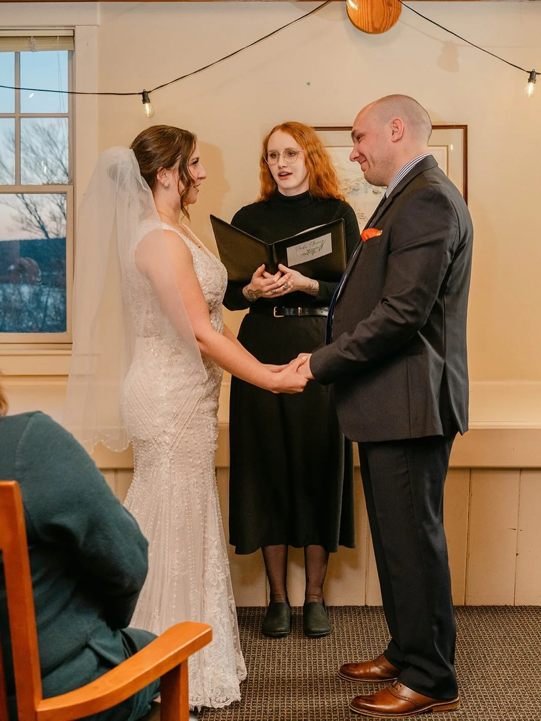 Officiating at the Maine Maritime Museum for Courtney &amp; Matt December 2025 🤍 Photos by - @janellelyfordphoto 

Wedding | Wedding Planners | Wedding Coordinator | Coordination | Maine Wedding | New Hampshire Wedding | Boston Wedding | Massachuset