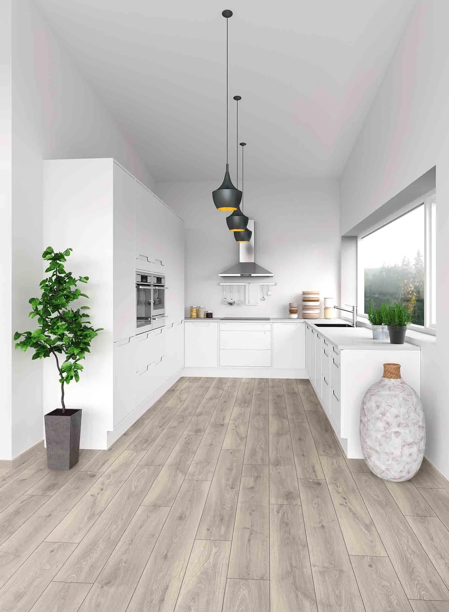 Abingdon Laminate Flooring at Cornwall Flooring & Home Co - Grey Kitchen Floor