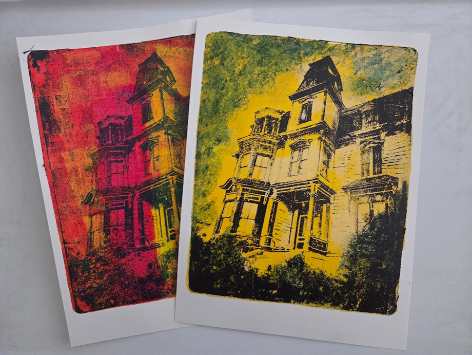 Haunted House with the Gel Plate