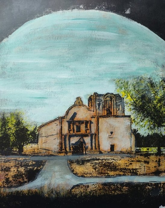 "Tumacacori Mission" 8x10 Original Art Available at Tucson Museum of Art Shop