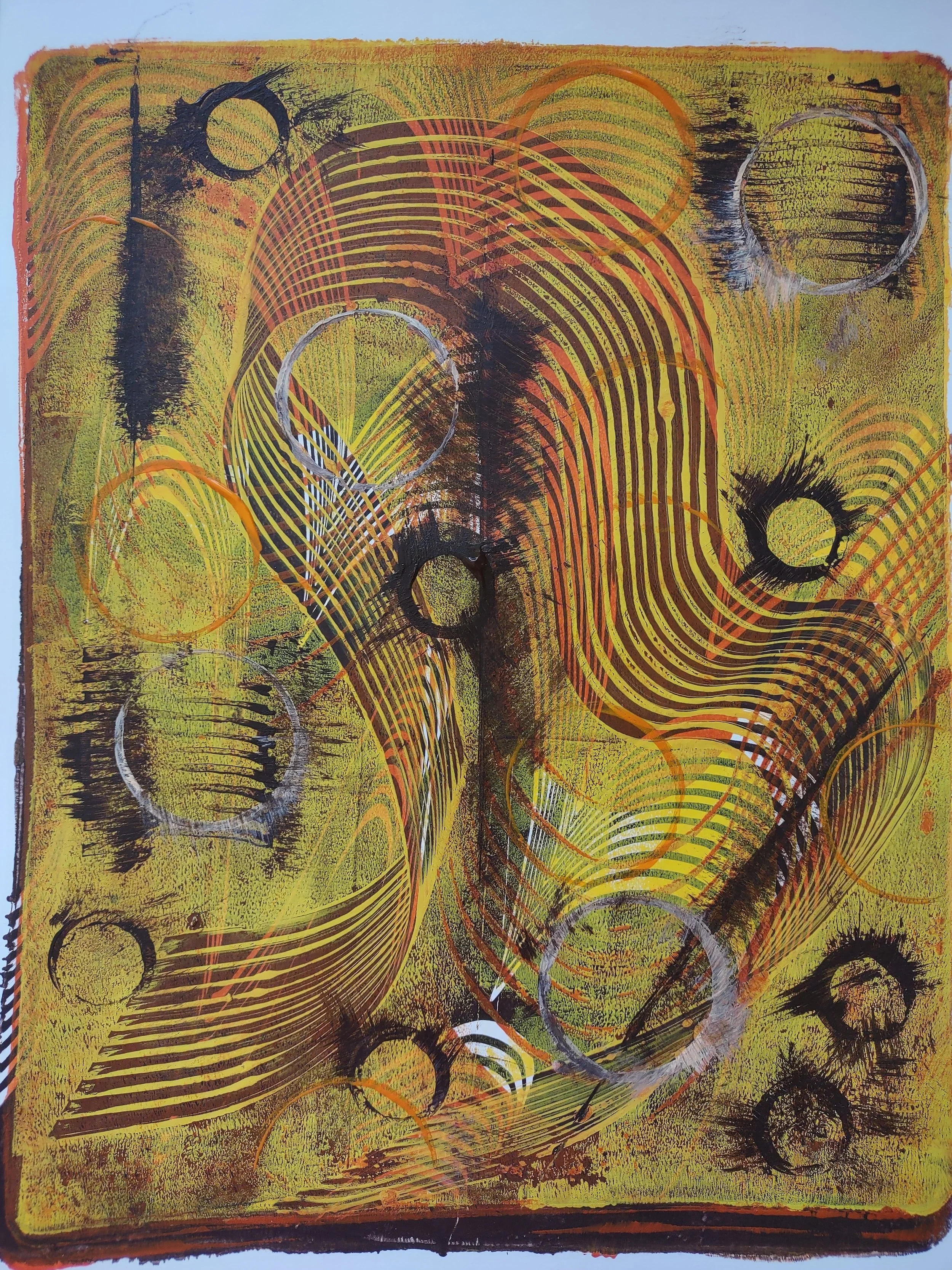 "Catching a Curve" 8x10 Framed Original Art Available at SAAG Gallery