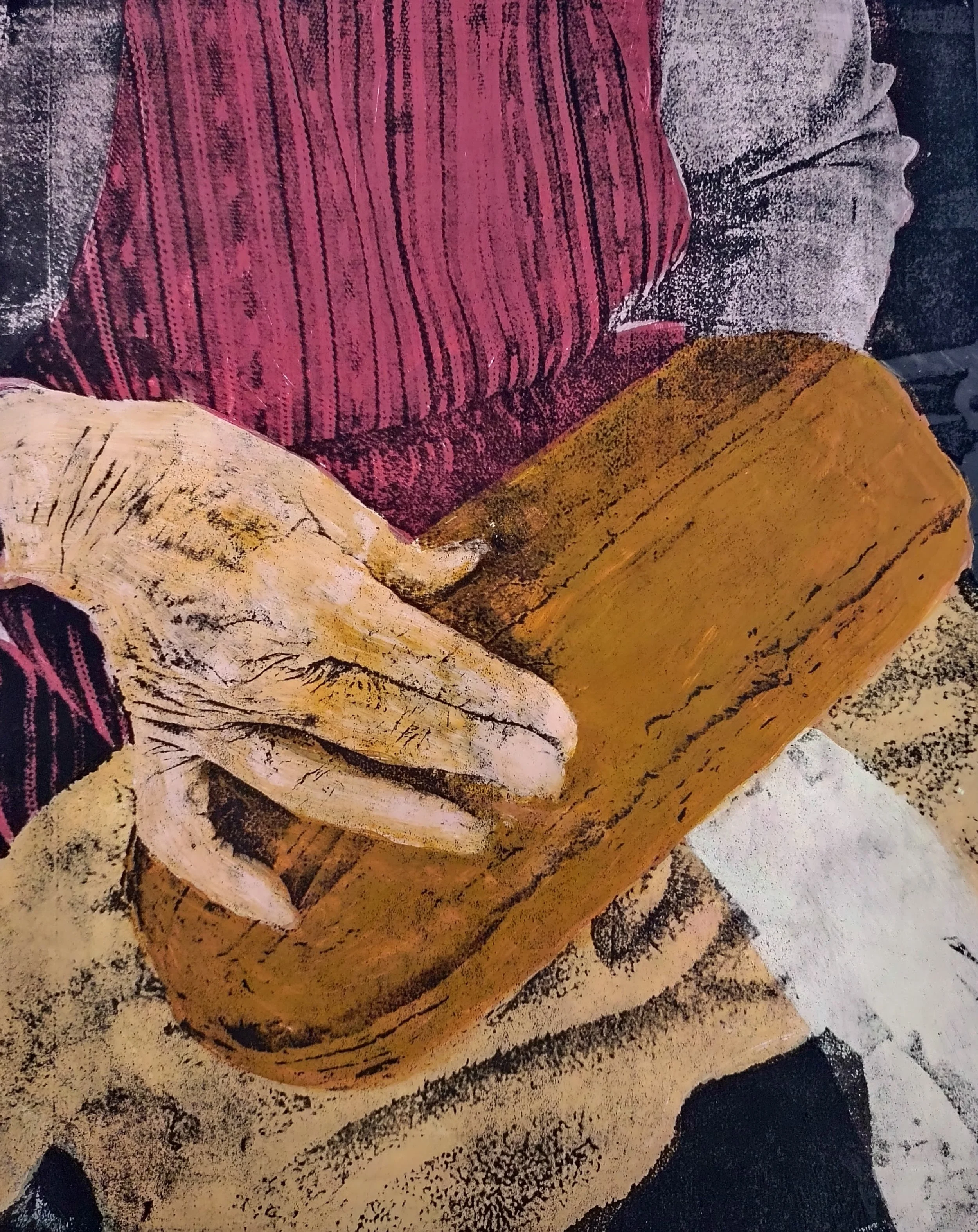 "The Potter" 8x10 Matted original Art Available at SAAG Gallery