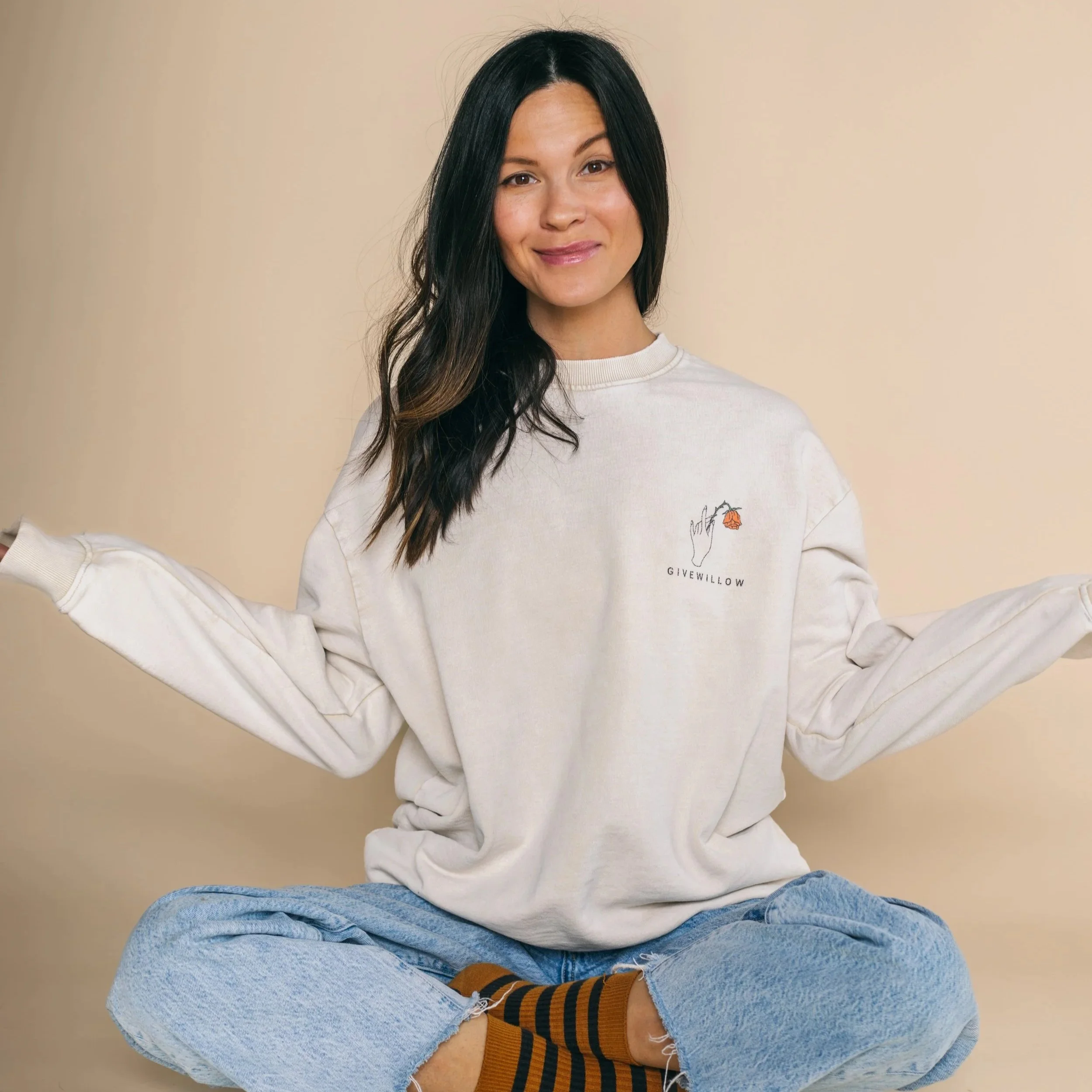 F*** Flowers, Respectfully - Unisex Oversized Sweatshirt - Cream