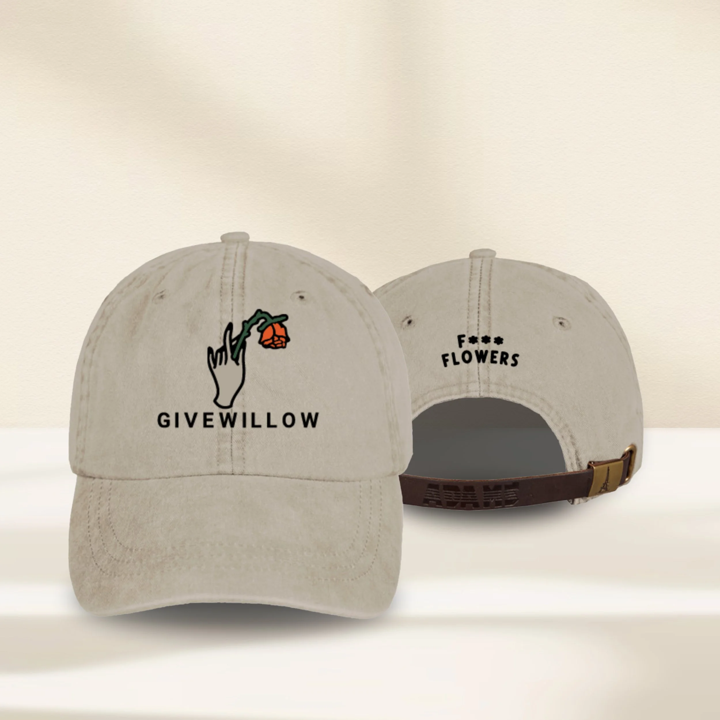 Embroidered F*** Flowers Hat