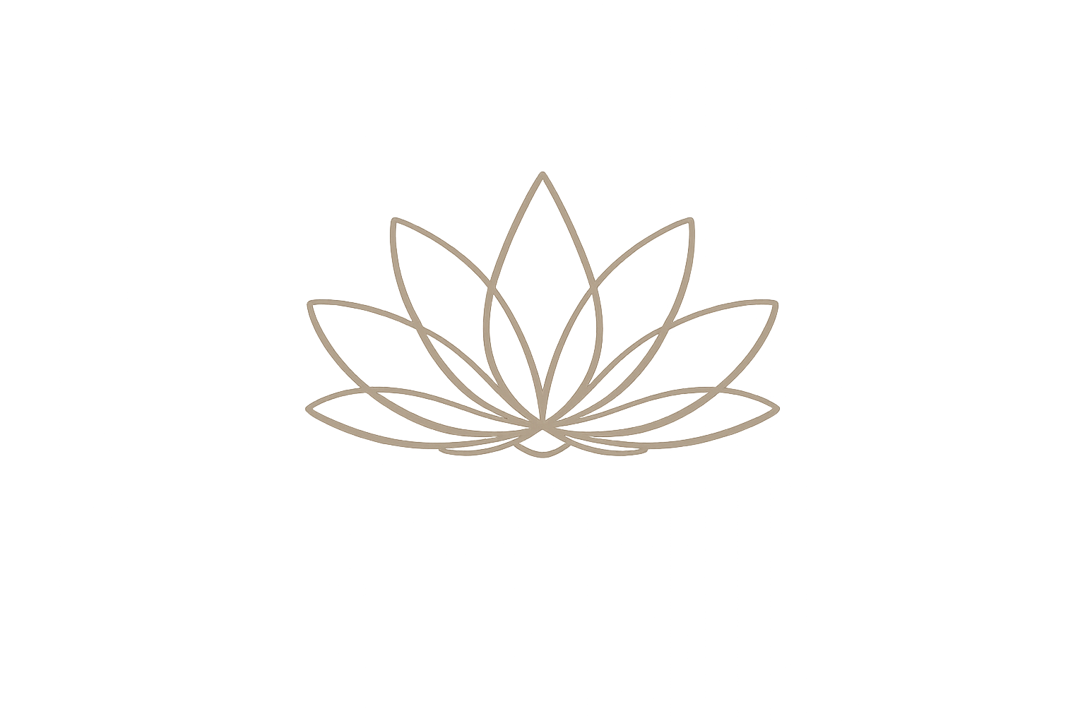 A glowing, illuminated outline of a lotus flower design on a dark, gradient background.