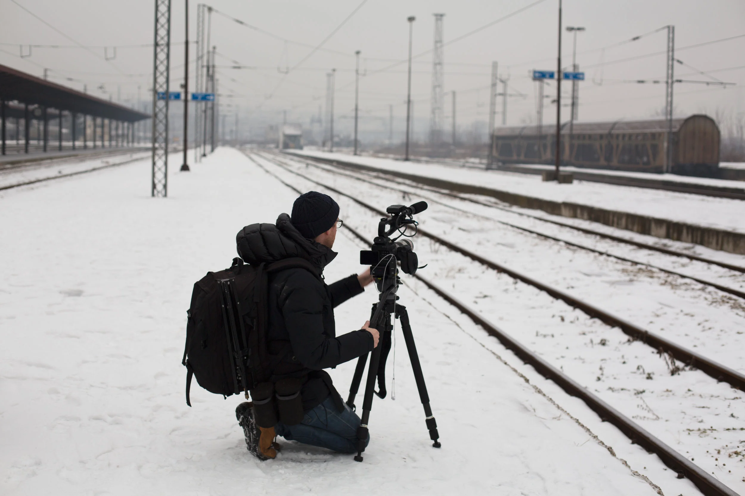Shooting in Serbia, January 2017 (Alice Aedy)