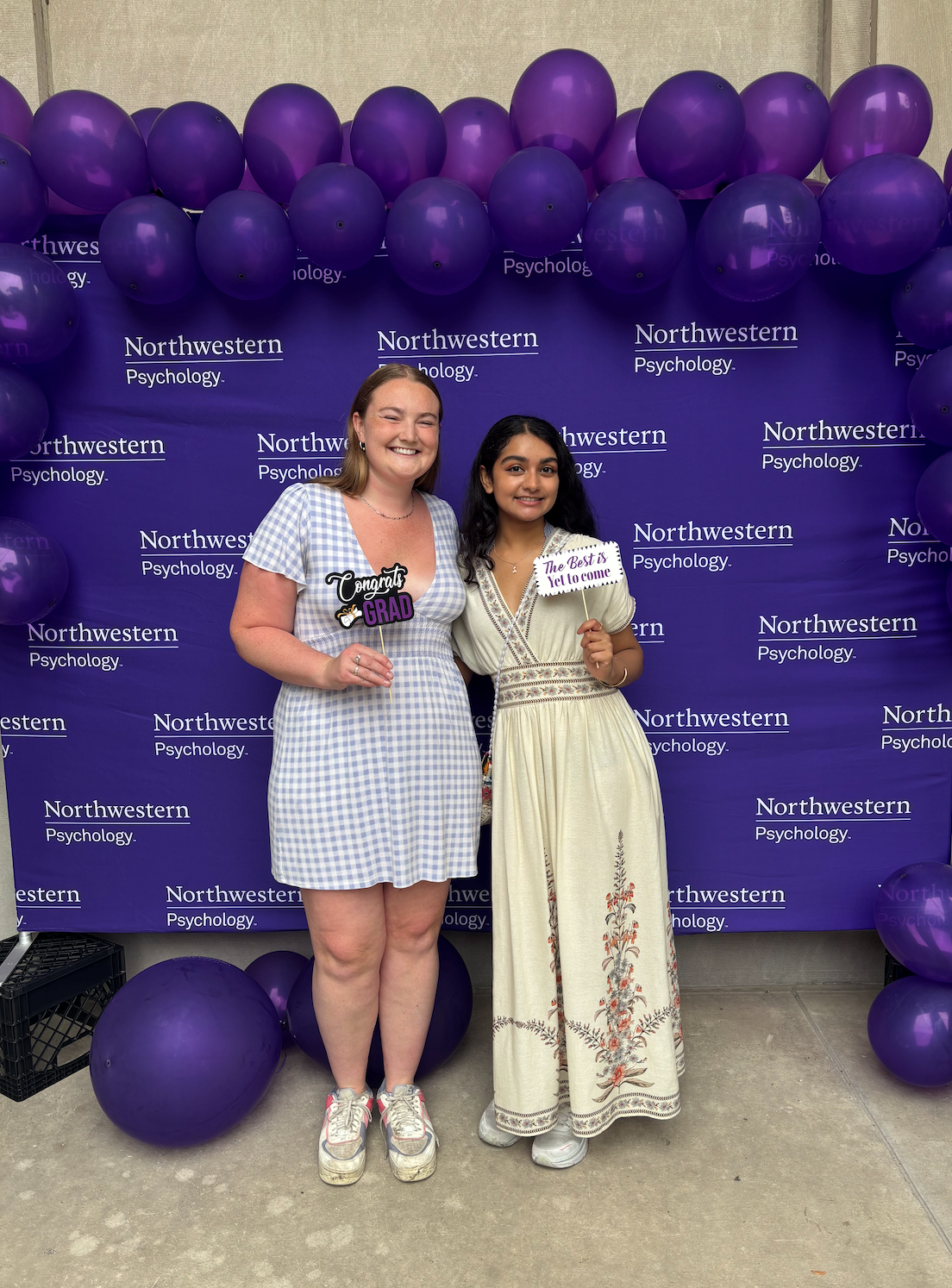 Molly and Neha at graduation (2025)