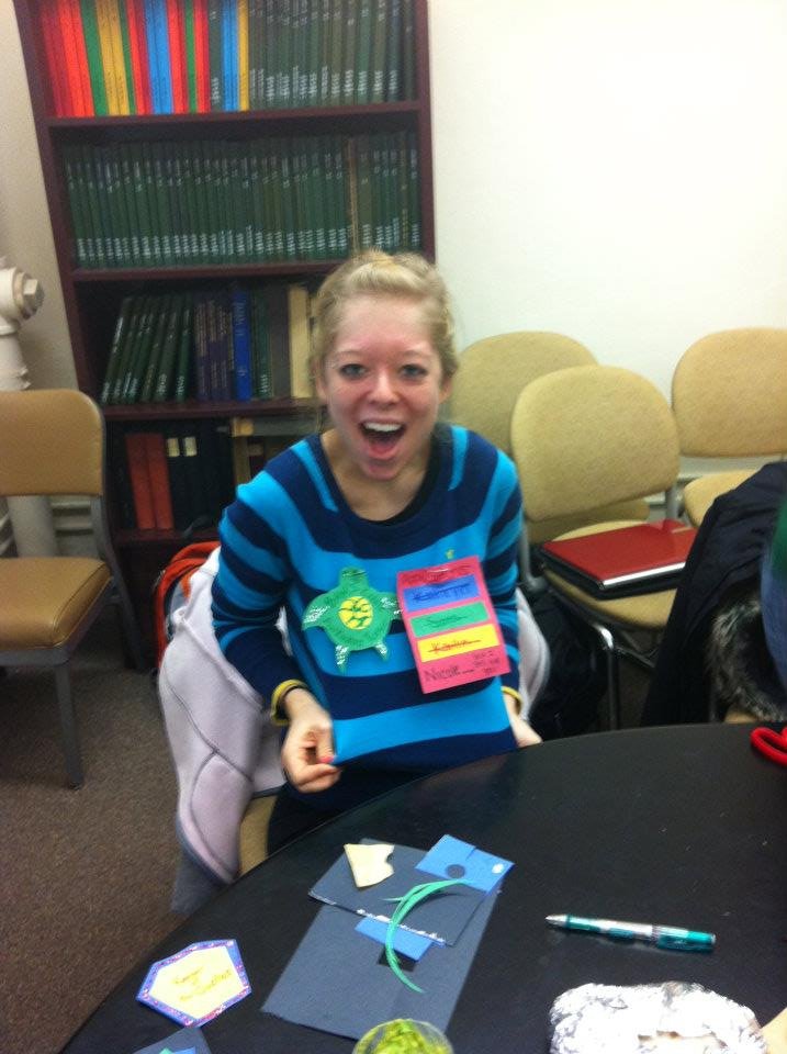 Arts and crafts at lab meeting (2011)