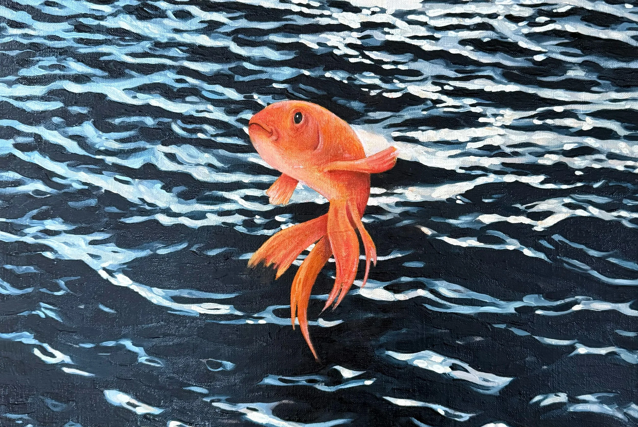Fish Out of Water 1, 16 x 20", oil on linen