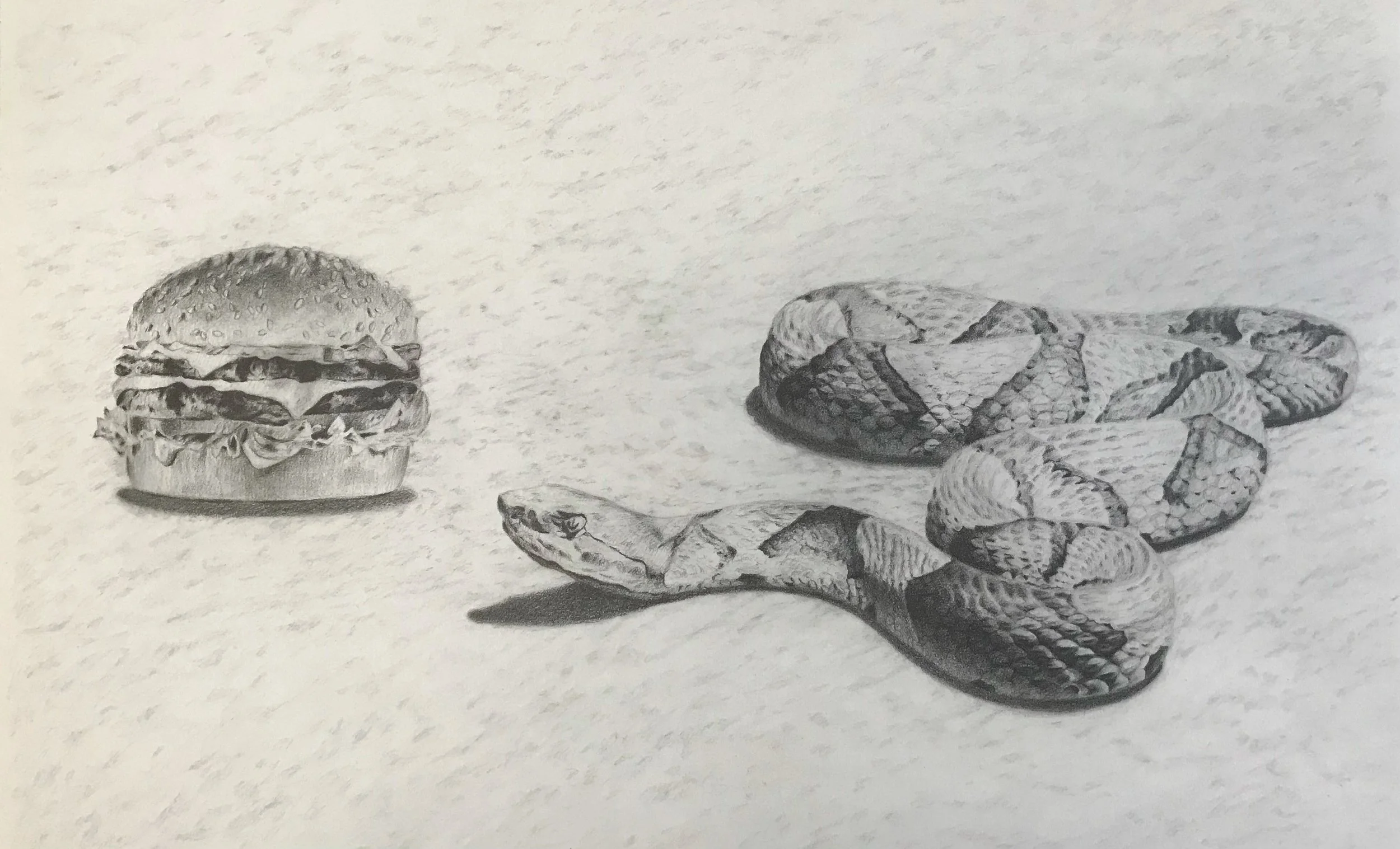 Temptation, graphite on paper